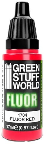 Green Stuff World Fluor Paint - Red, 17ml Acrylic Bottle