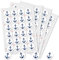 Aufkleber Anker, 96er Set: Maritime Sticker, Deko Sommer, Meer & Strand, Aufkleber Maritim, Dekoration für Karten, Geschenke & Party, Dekosticker Klein, Maritimdeko, Schiffsanker, Weiß/Blau, Ø 4 cm