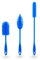 Kochblume Silikonbürsten 3er Set mit Wechselköpfen | Flaschenbürste, Spülbürste, Antibakteriell, Keimfrei (hellblau)
