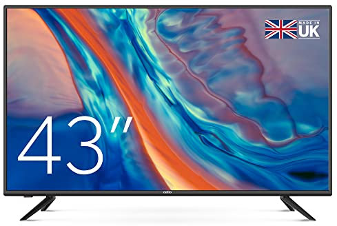 Cello ZBVD0234 43 inch Full HD LED TV with Freeview HD DVB-T2, and Built In Satellite, HDMI and USB for live recording of digital TV and play media files, Easy to Setup Non-Smart Made in the UK