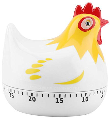 Novelty Chicken Timer, 6. 5x6. 5cm Egg Timers Rotating Kitchen Timer Alarm for Cooking, Baking, Dishwashing, and Classroom Use
