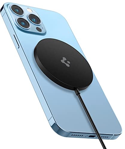 Spigen ArcField für Magsafe Magnetisches Kabelloses Ladegerät Magnetic Wireless Charger Schnelles Aufladen Kompatibel mit MagSafe Schnellladung iPhone 14 13 12 Plus Pro Max Mini