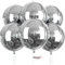 PartyWoo Luftballons Silber, 6 Stück Folienballons Silber, 22 Zoll Riesige 4D Folienballons und Band, Luftballons Groß, Folienballons für Geburtstagsdeko, Hochzeitsdeko, Partydeko