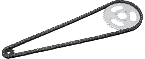 Yosoo Health Gear Kit de Cadena de Piñón de Repuesto, Kit de Piñón de Cadena T8F, Cadena de Piñón Delantero y Trasero T8F, Juego de Cadena de Engranajes T8F de Alta Potencia para Karts