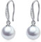 Perle Hängend Ohrringe für Damen 925 Sterling Silber Cubic Zirkonia Perle Ohrhänger Schmuck Geschenke für Mädchen