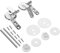 KONTONTY 1 Set Toilet Seat Fittings with Hinges and Screws Universal Toilet Seat Replacement Parts Kit for Easy Installation Ideal for Standard Toilets