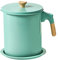 Filtro Aceite Cocina Usado con Colador y Tapa, 1,4L Verde Hierro Contenedor de Grasa de Tocino Recipiente de Grasa de Bacon para Almacenar Aceite de Freír, Grasa de Cocina