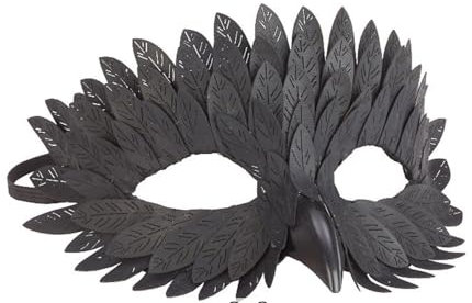 MIMIKRY Maske Rabe Schwarz Vogelmaske Maskenball Halloween Augenmaske Vogel Eule Eulenmaske Commedia dell'arte