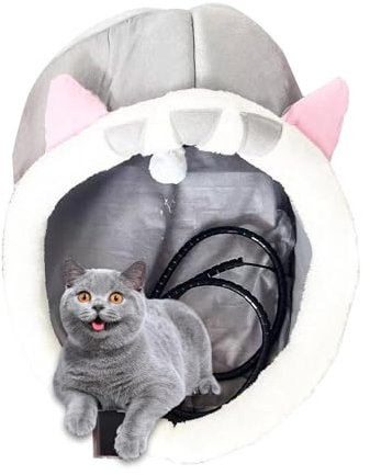 Beheiztes Katzenbett - USB-Heizer für Katzen mit Überhitzungsschutz - Abnehmbare Heizung für Hundehütte, waschbares Katzenbett für Katzen, Hauskatzen, kleine Hunde
