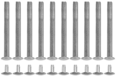 Alipis 10 Juegos Eje del Ventilador Kit de reparación de Tuercas de Ventilador Sujetadores de Abanico de Mano Remaches de Eje para Ventilador de Mano. Acero Inoxidable Silver