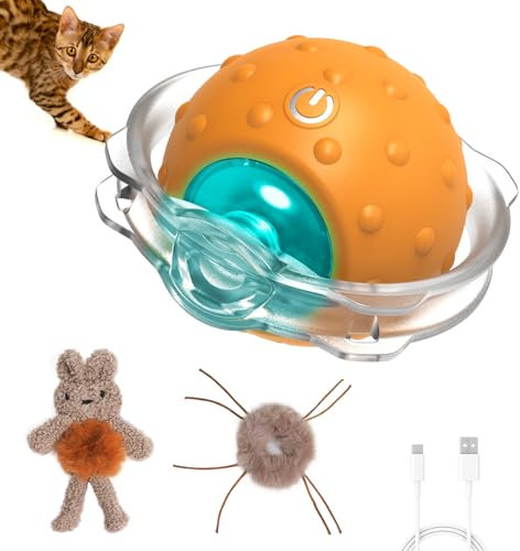 Sofolor Interactive Cat Toys for Indoor Cats, Electric Cat Mouse Toy, Automatic Kitten Toys for Bored Indoor Adult Cats, Motion Activated, Fast Rolling On Carpet, USB Rechargeable