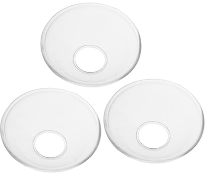 Alipis 3 Stück Wachstropfauffänger aus Glas für Kerzenständer, Rund | Transparente Tropfschalen, Breite Auffangfläche gegen Wachs, Leicht zu Reinigen