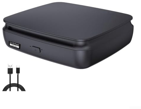 Versatile CD DVD Player with USB Interface, Portable External Disc Reader | Versatile CD DVD Player with USB Interface, Portable External Disc Reader for Car Home Office, Robust ABS Build