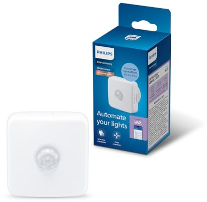 Philips Smart Lighting, Wireless Light Motion Sensor | Easy Setup, Install Anywhere, Reliable Detection, Automatic Turn-On, Connected by WiZ, Batteries Included, Smart Home