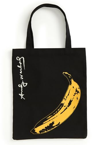 Warhol Banana Canvas Tote Bag - Black