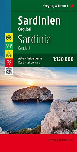 Sardinien - Cagliari, Autokarte 1:150.000, Top 10 Tips