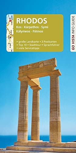 GO VISTA: Reiseführer Rhodos: Kos, Kárpathos, Symi, Kálymeos, Pátmos - Mit Faltkarte und 3 Postkarten