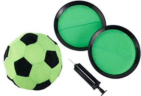 myminigolf Kick & Stick - Torwand für Kinderzimmer (1 Fußball, 2 Klett-Teller für die Wandmontage, 1 Ballpumpe) 026, grün