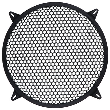 Sharplace Auto-Lautsprecher-Subwoofer-Abdeckung -Auto-Lautsprecherabdeckung für Autos, Schwarz, 12 Zoll