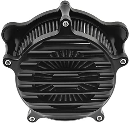 HDBUBALUS Kit filtro aria nero per moto, filtro dell'aria CNC, adatto per Harley Touring Street Glide Road Glide 08-16 Softail 16-17 Dyna