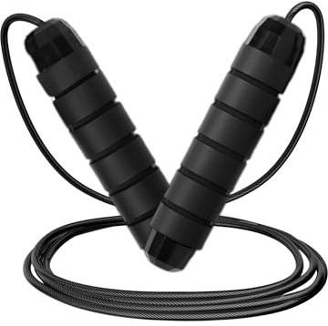 Limm Adjustable 10 ft Jump Ropes for Fitness - Skipping Rope for Exercise with Comfortable Foam Handles - No Tangle Long PVC Jump Rope for Muay Thai, Boxers & Exercises