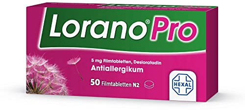 Lorano®Pro 5 mg bei Allergie – Keine Allergietablette ist stärker* | 50St | Die Allergietabletten für alle Heuschnupfen-Symptome | Macht nicht schläfrig***