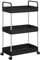 SONGMICS Rollwagen, Küchenwagen mit 3 Ebenen, Griffen, Küchenregal auf Rollen, 23,6 x 42 x 67,6 cm, schwarz KSC019B01