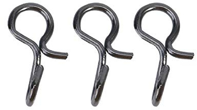 Fliegenfischen Snap, 50PCS Fliegenfischer-Karabinerhaken, Fliegenfischer-Hakenclips, Edelstahl-Fliegenhaken-Köder Schnappfischer-Druckknöpfe zum Aufhängen von Ködern, Haken(M.)
