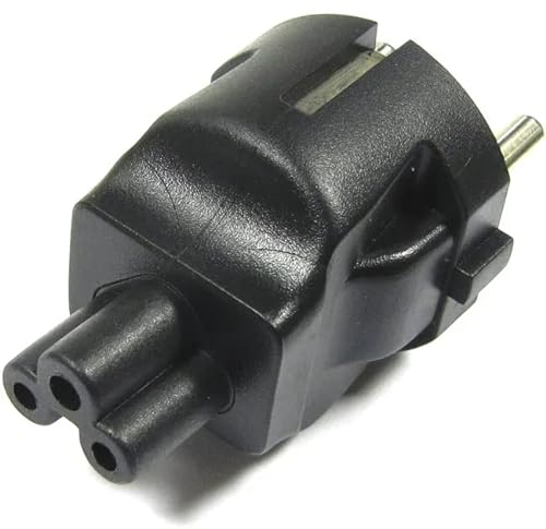 CABLEPELADO Adapter IEC320 C5 auf Schuko, EU-Stecker auf C5, unterstützt bis zu 10 A, 250 V AC, geeignet für Ladegeräte
