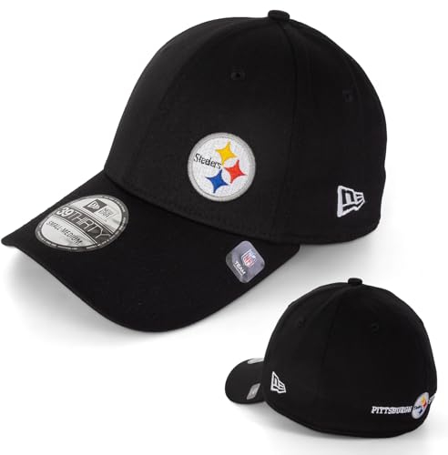 New Era Baseball Caps -39THIRTY Cap -Flawless Team Logo -MLB -NFL -NBA -Chicago Bulls -Lakers -Raiders -Yankees -Dodgers -Chiefs -Buccaneers -Saints -Sox -49ers (Pittsburgh Steelers, S)