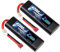 Zeee 2S Lipo Battery 4200mAh 7.4V 50C RC Battery with Deans T Plug compatible for RC Hobby RC Car RC Buggy Truggy (2 Packs)