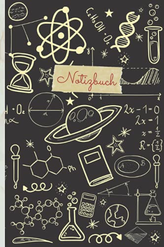 Notizbuch: Schnöner Notizblock im Chemie, Mathematik, Astronomie und Physik Design - Skizzenblock Ideal als Tagebuch I Notizheft I Ideenbuch I ... I Cover Glänzend I DIN A5 Format (6x9 inch)