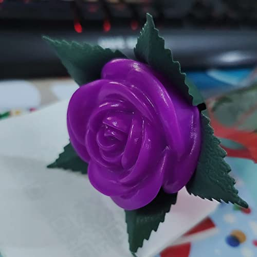 Scrolor Gift Valentine's Electronic Colorful Roses Roses Simulation Glowing Roses Day Home Decor (Purple)