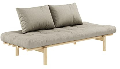Karup Design, Pace Daybed, Schlafsofa, Gestell: Klarlackiert, Matratze: Leinen