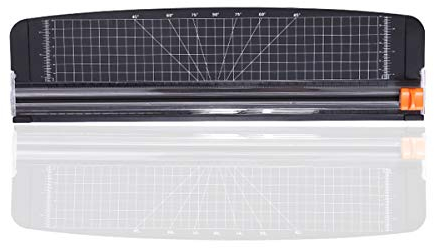 Elecbee Coupe Papier Taille A3, Coupe Papier avec Protection de Automatique et Base en Plastique à règle latérale, pour la découpe d'étiquettes et de cartons d'échantillons photographiques en Papier