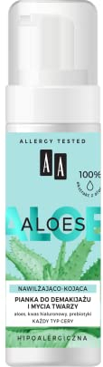 AA Aloes 100% Aloe Vera Extract Make-up & Gesichtsreinigung Schaum feuchtigkeitsspendend - Beruhigend 150ml