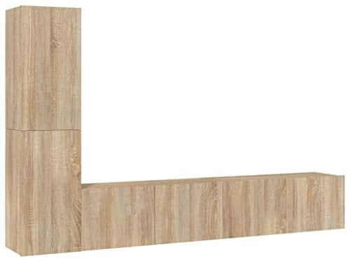vidaXL Ensemble de Meubles TV 4 pcs Centres de Divertissement Armoires Multimédia Meubles de Salle de Séjour Intérieur Chêne Sonoma Bois d'Ingénierie
