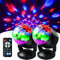 2er-Pack Discokugel Licht Sound Activated Partylicht mit Fernbedienung Dj Beleuchtung RGB Batteriebetrieben Discolicht Partylicht, 7 Modi Bühne Licht für draußen Home Room Partys Bar Xmas Hochzeit