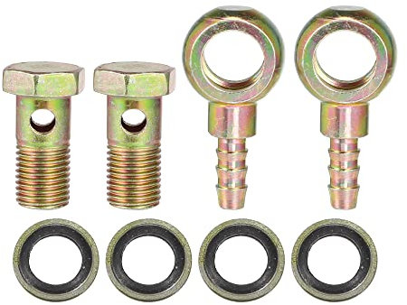 X AUTOHAUX M14x1.5 8mm Banjo Hose Barb Bolt Fittings Adapter for Car (Set of 2)