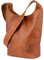 Berliner Bags Vintage Schultertasche Emilia, Beuteltasche Umhängetasche aus Leder, Handtasche für Frauen - Braun