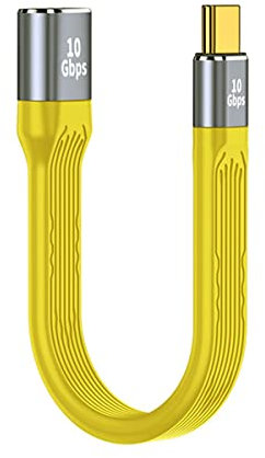 CY - Cavo dati da USB 3.1 Type-C maschio a USB 3.0 Type-A femmina, OTG, piatto e sottile, FPC, 13 cm, per computer portatile e telefono