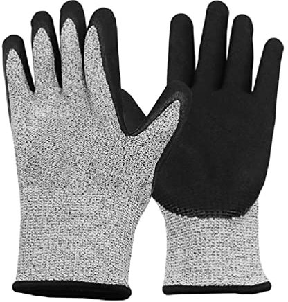 Équipement de protection des mains Gants anti-coupure Hppe largement utilisés Gants de travail confortables en nitrile givré Gants de travail chauffants imperméables Gants de travail d'hiver