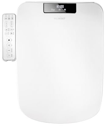 WLJBIDET Smart Bidet Square Toilet Seat for Rectangle Toilets,Electric Bidet,Rectangular Heated Toilet Seat,Adjustable Air Dryer and Warm Water,Front and Rear Oscillating Wash