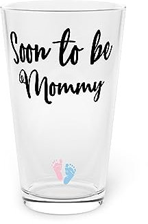Teegarb Letter Blanket Sofort to be Mommy Gender Reveal Pint-Glas, 473 ml, 473 ml