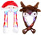 XineYuor 2 Stück Weihnachtsmütze,Plüsch Weihnachtsmann Mütze Partyhut,Nikolausmütze Weihnachts Mütze mit Beweglichen Ohren Weihnachtsmütze Lustige für Erwachsene Kinder Cosplay Weihnachten (A)