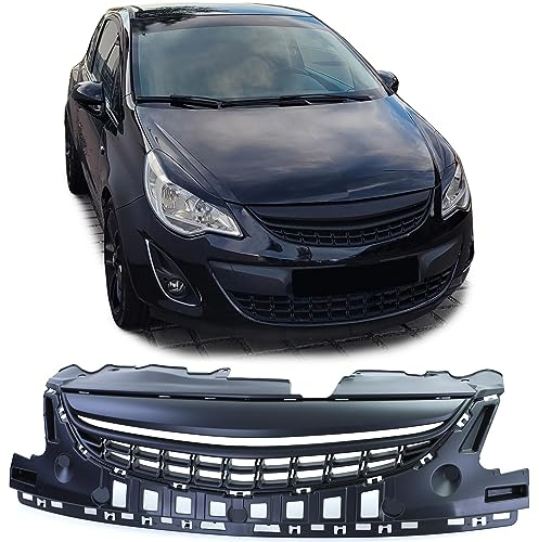 Sport Kühlergrill ohne Emblem Schwarz für Opel Corsa D 11-14