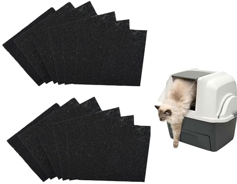 12 Pezzi Filtro per Lettiera per Gatti,Filtro a Carbone per Deodorante,Filtro a Carbone Attivo per Lettiera per Gatti,Filtro A Carbone di Ricambio Sostituzione Lettiera,11.5 * 10.5cm