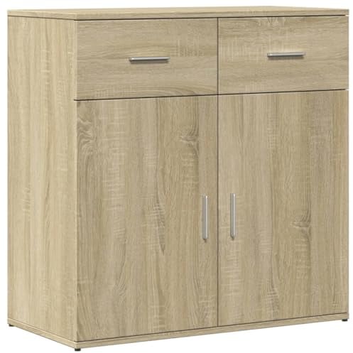 vidaXL Buffet, Armoire Latérale avec Tiroirs et Portes, Meuble de Rangement Salon Salle de Séjour Intérieur, Moderne, Chêne Sonoma Bois d'Ingénierie