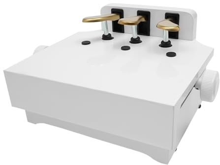 Klavier Pedalverlängerung, Klavier Pedal Extender mit 3 Pedale Klavierpedal-Verlängerungsbank Klavier-unterstützte Pedal für Kinder Anfänger im Alter von 4-12 Jahren (Weiß)