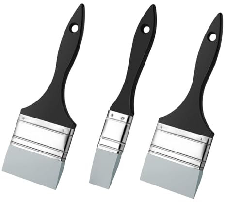 3 Stück Silikon Malen Pinsel, Solide Pinsel Breit und Schmal Silikonpinsel Solide Kunst Malen Silikon Pinselsets Silikon Farben Former Pinsel für Acrylfarben zu Verschieben und zu Entfernen(1Zoll/2Zol